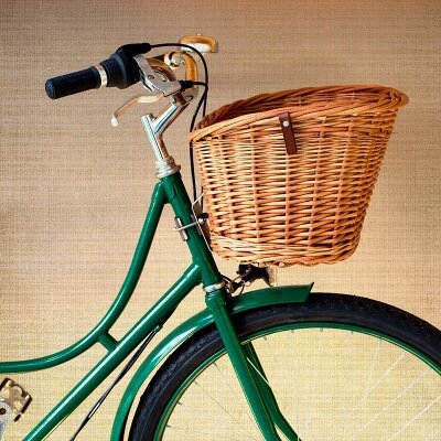 Винтажные фотообои Велосипед с корзиной